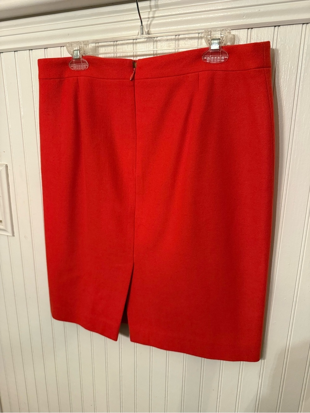 J. Crew The Pencil Skirt Red Wool 12 - Picture 2 of 5